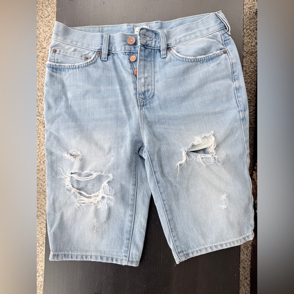 River Island Light Denim Shorts  Uk Brand